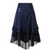 Amazon Falda Midi Lolita para Mujer Retro Falda Media Lolita para Mujer Falda Gótica Oscura