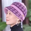 Chapéu de Inverno para Mulheres Idosas, Chapéu de Tricô com Forro de Fleece da Vovó para Meia-Idade e Idosos, Chapéu de Lã Quente para Proteger as Orelhas da Mamãe com Aba Larga