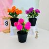 7 piñas grandes negras copa internacional pequeño jardín de bonsái balcón planta en maceta de simulación escritorio arreglos florales decorativos maceta