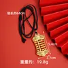 Colar Dourado de Areia Vietnamita Tendência Nacional, Pingente Abacus da Sorte Ruyi Estilo Palácio Retro para Mulheres, Joia Versátil e Duradoura