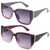 Nuevas Gafas de Sol de Moda con Montura Cuadrada Morada Vanguardistas Europeas y Americanas Gafas de Sol de Pasarela Pierna Ancha Tendencia Popular Ins Venta al por Mayor Transfronteriza