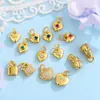 Prata Pura 999 Joias Acessórios DIY Peças Banhadas a Ouro Pingentes de Coração Charms Fio para Pulseira Charms Atacado