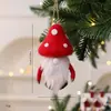 Nuevo Gnomo sin Rostro de Cabeza de Hongo de Pascua Anciano Fieltro de Lana Hongo Escena de Ventana Decoración Adorno Accesorio Colgante