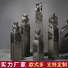 Poste de amarração para cavalo escultura em pedra ardósia azul pedra antiga leão de pedra velho pixiu poste de amarração para cavalo ornamentos de decoração de interior de pátio poste de amarração