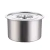 Contenedor de Condimentos de Acero Inoxidable Comercial, Caja de Condimentos Gruesa No Magnética, Olla para Guisar, Recipiente para Manteca, Caja de Almacenamiento de Condimentos para Cocina, Frasco de Condimentos