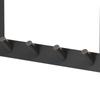 Gancho para puerta sin clavos Estilo europeo Fila de ganchos para ropa para el hogar Almacenamiento de ropa Sombrero Bolso Gancho de metal negro para ropa para la parte posterior de la puerta del hogar