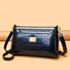 Venta caliente transfronteriza moda estilo europeo y americano patrón de cocodrilo bolso de hombro único bolso de mano de gran capacidad bolso de cuero suave bolso cruzado para mujer