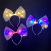 Tiara de Renas Brilhante para o Natal Transfronteiriça com Luzes, Adereço de Cabeça Estilo Floresta, Brinquedos Infantis de Feira Noturna