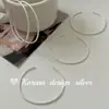 Estilo Ins Coreano Nueva Moda Joyería de Mano Pulsera de Plata de Ley S925 Textura Simple Apilada con Mujeres de Alta Gama