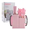 Sartén Antiadherente, Resistente a Altas Temperaturas, Silicona de Grado Alimenticio, Juego de 19 Piezas de Cuchillos de Cocina, Juego de Utensilios de Cocina de Silicona
