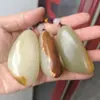 Colgante de Piedra Bruta de Jade Afgano, Color Jade Hetian, Material Semilla de Jade Blanco, Adorno de Mano de Piedra Bruta, Material Semilla de Colgante, Piedra Bruta