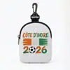 Bolsa de Almacenamiento para Auriculares con Cable, Bolsa de Transporte Portátil, Tarjetero, Billetera para Monedas, Copa Mundial de Fútbol Transfronteriza 2026, Bandera Nacional