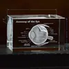 Olho de Cristal Corpo Humano Gravação a Laser 3D Enfeites Pesquisa Biológica Cristal Gravação Interna Mobiliário de Faculdade de Medicina