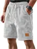 2025 Transfronterizos Europeos y Americanos Nueva Estación Independiente de Amazon Pantalones Cortos Casuales Diarios para Hombre de Waffle Sueltos con Cordón