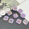 Botones coloridos pequeños de peces, mariposas, monedas, nubes, estrellas, triángulos, de dos agujeros irregulares y color degradado para ropa de niños y mujeres DIY