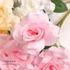 Nova rosa artificial de 9 cabeças com bordas encaracoladas, adereço de decoração de casamento, buquê de mão, flor de seda, atacado do fabricante