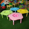 Mesa de Jogo para Jardim de Infância, Mesa Colorida para Escrita Infantil, Armazenamento de Arte, Mesa Triangular e Cadeiras Elevatórias, Outros Elevatórios