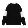 Sudadera con Capucha Holgada de Retazos a Rayas de Bloques de Color para Hombre Primavera y Otoño Deportiva Casual Manga Larga Camisa POLO Estilosa Temporada