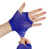 Guantes de Red Cortos Transfronterizos Discoteca Multicolor Sexy Elásticos Guantes Punk Guantes de Malla Hueca Europeos y Americanos