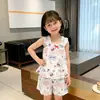 Camisola de Dormir de Verão para Meninas, Regata Dopamina de Seda Gelada, Roupa Sem Mangas para Ar Condicionado para Meninas Jovens e Mais Velhas, Roupa de Casa