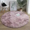 Tapete Redondo de Pelúcia Estudo Sala de Estar Tapete para Mesa de Centro Quarto Tapete de Cabeceira Cesta Suspensa Infantil Cadeira de Balanço Cadeira de Computador Tapete de Chão
