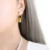 Pendientes geométricos de moda transfronterizos, verano, chapado en titanio, no se decoloran, personalidad, pendientes de perla de agua dulce Ins para mujer