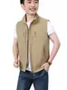 Colete Masculino de Secagem Rápida para Uso Externo - Primavera, Verão e Outono - Multibolsos - Fino - Roupa de Trabalho - Colete - Tamanho Grande - Fornecimento Direto da Fábrica