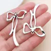 Conjunto de 20 Peças Estilo Coreano Nicho de Prata Antiga Laço Vazado Pingente de Gravata Pequenas Charms DIY Acessórios de Roupa Componentes de Colar