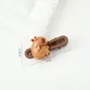 Cerdo de Guinea de Dibujos Animados Lindo Color Café con Leche Anillo de Intestino Cuerda para el Cabello Pinza para el Cabello Suave Lindo para Niña Cuerda para Cola de Caballo Accesorios para el Cabello Banda Elástica Venta al por Mayor