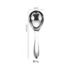 Acero Inoxidable 316L Cuchara Redonda Italiana Cabeza Grande Cuchara para Sopa Engrosada Cuchara Grande Hogareña Cuchara Grande para Sopa y Gachas Mango Largo