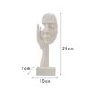 Escultura de figura abstrata de luxo moderno em estilo europeu de 25 cm, ornamentos de resina, artesanato, decoração de entrada para sala de estar