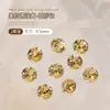 Celebridad en línea popular otoño e invierno Maillard K9 Marrón amarillo corazón torcido con forma de corazón punta inferior diamante uña zirconita decoraciones para uñas