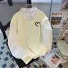 Polo de Costura Outono 2024 Design de Nicho High-end Manga Longa Moletom Feminino Solto Emagrecedor Peça Versátil de Nicho