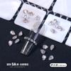 Accesorios para Uñas de Zirconia de Color Fuego Cuadrado Blanco Irregular con Fondo Puntiagudo Lágrima Marquise Transfronterizos Mini Pequeños Estilo Lujo Ligero