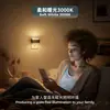 Luz nocturna enchufable GY149, controlada por luz, negra, cuadrada, iluminación hacia arriba y hacia abajo, luz nocturna con sensor ambiental para mesita de noche de dormitorio