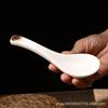 Cuchara de sopa pequeña de estilo japonés transfronterizo, vajilla creativa, cuchara retro para restaurante, cuchara de arroz, cuchara de restaurante, cuchara de comedor