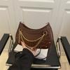 Bolsa Pequena de Corrente da Moda para Mulheres 2025 Primavera/Verão Nova Versátil Ins Bolsa de Ombro Transversal Bolsa Feminina Elegante