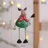 Colgante de Hierro Caliente de Santa Claus Transfronterizo Decoración de Árbol de Navidad Pie Colgante de Hierro Muñeco de Nieve Reno Colgante de Resina de Navidad