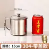 Copo de água de aço inoxidável 304 com tampa Copo de leite Jardim de infância Escola Crianças Copo de água com alça Copo de boca Tanque de chá À prova de queda