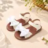 Sandalias Rústicas para Niñas Sandalias de Tela con Lazo Sencillo Cierre Mágico Versátiles para el Día a Día