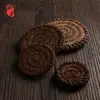 Tapete Marrom Tapete de Isolamento Térmico Seda de Bambu Coaster Carbonizado Quadrado Tapete de Chá para Cerimônia do Chá Suporte para Bule Suporte para Chá Suporte para Copo Acessórios para Conjunto de Chá Kung Fu