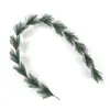 Tira de aguja de pino adorno de aguja de pino accesorios navideños para manualidades suministros de decoración del hogar tira de rama de pino ratán sintético