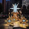Instalações Criativas de Estrelas Luminosas para Decoração, Instalações Personalizadas de Iluminação de Paisagem Externa em Larga Escala para o Natal