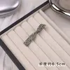 Grampo de Cabelo Elegante com Pérolas para Mulheres, Presilha de Metal com Laço Preto, Presilha Lateral de Alto Padrão, Presilha para Franja, Simples Presilha Bico de Pato