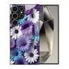 Adecuado para Funda de Teléfono Móvil Samsung S25Ultra S26 Cubierta Protectora A16 Margarita Morada Funda de Vidrio S23 Nuevo A90 Flor