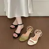 Sandálias da Moda, Sandálias de Salto Gatinho para Mulheres, Estilo Delicado, Estilo Casual Simples de Verão, 2026 Retrô, Confortáveis para o Trabalho