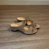 Primeira Temporada Encontro Salto Grosso Suave Tiras Únicas Chinelos Fita Mágica Dedos Abertos Calçados Externos Sandálias Simples Versáteis Femininas