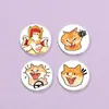 Broche de Gato Naranja de Dibujos Animados, Insignia Divertida con Temática de Gatos, Pin de Accesorio Personalizado para Estudiantes, Pequeño Regalo