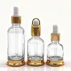 Em estoque Frasco conta-gotas de vidro 20ml cosmético 30ml frasco dispensador de solução estoque de essência 50ml frasco base para óleo essencial frasco vazio