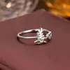 Anillo de Plata de Ley 925 100 Apellidos Familiares Apellido Familiar Anillo para Mujer Nuevo Amor Diseño de Nicho Sentido Anillo de Dedo Abierto Todo-partido Regalo